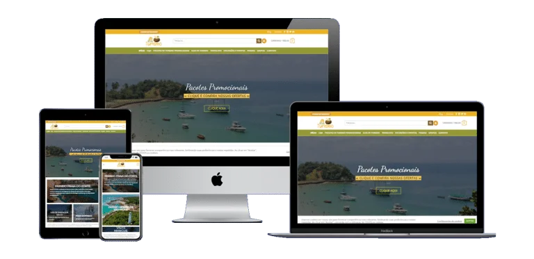 Print da página principal do site De Boa Turismo.