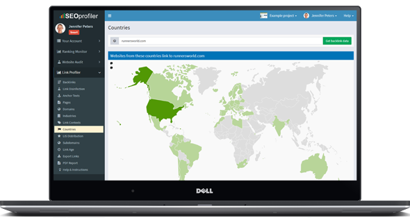 A ferramenta Link Profiler oferece filtros abrangentes que permitem encontrar links específicos com rapidez e facilidade.