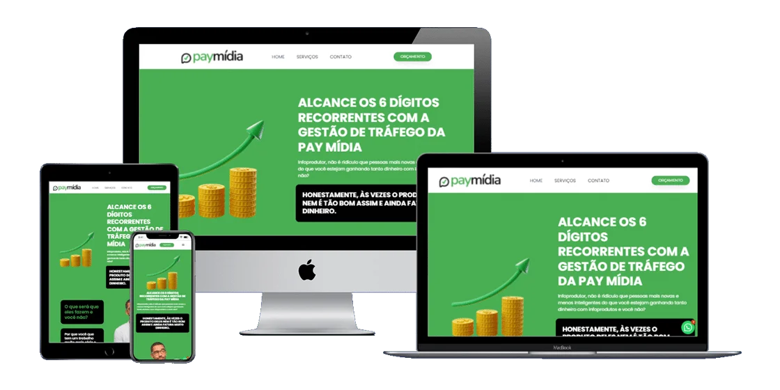 Print da página principal da Pay Mídia.